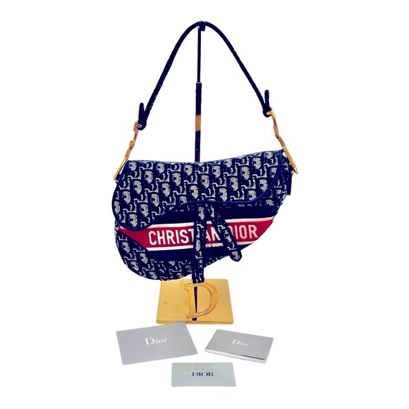 BRAND NEW DIOR Oblique Embroidered Saddle Bag - Picture 5 of 11
